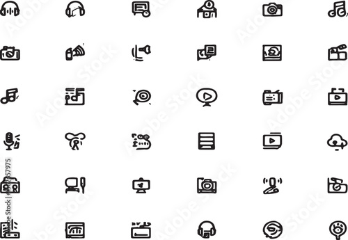Multimedia Icons  A Collection of High-Quality Line Art