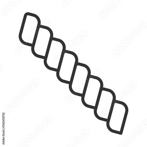Rope Icon Outline Style. Vector Illustration Design