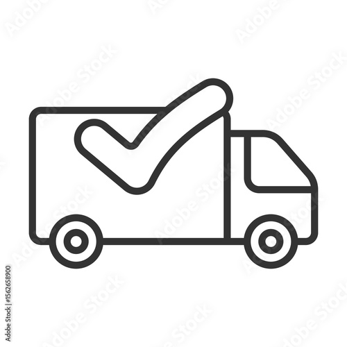 Shipping Icon Outline Style. Vector Illustration Design