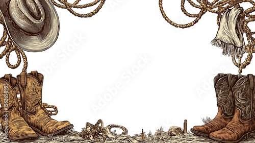 Wallpaper Mural and keyword list for the image

 Cowboy Boots & Gear Frame Border Design Torontodigital.ca