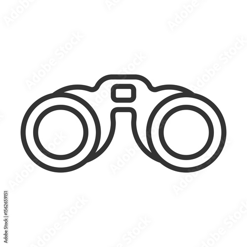 Binocular Icon Outline Style. Vector Illustration Design