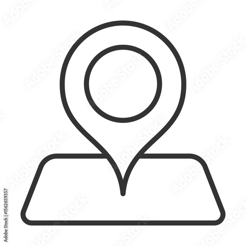 Location Icon Outline Style. Vector Illustration Design