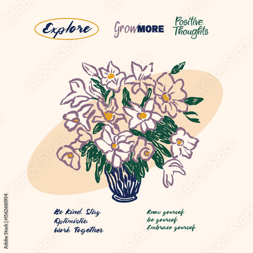flowers graphic in vector, Vintage Line flowers print, flowers vector graphics. summer tropical flowers. printed t-shirt design for men and women's,
