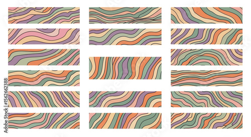 Colorful Abstract Waves Pattern With Smooth Curves And Fluid Design Elements