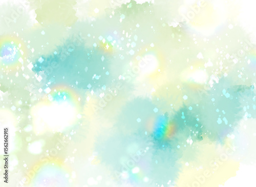 Rainbow light, grains of light, mystical background