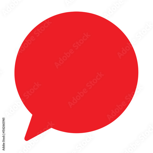 Flat bottom red speech bubble icon with clean design and communication theme Free Download Flat bottom red speech bubble icon with clean design and communication theme - GFXLoad