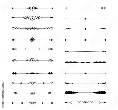 Seth assembly of various elements of the frame ornaments - Vector illustration