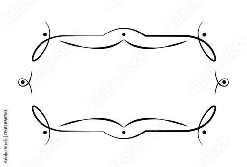 Blank template for text, isolated text box, vector ornaments - illustration