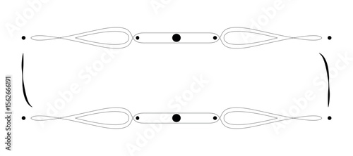 Blank template for text, isolated text box, vector ornaments - illustration