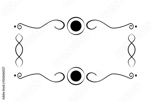 Blank template for text, isolated text box, vector ornaments - illustration