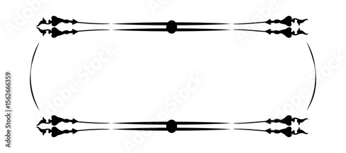 Blank template for text, isolated text box, vector ornaments - illustration