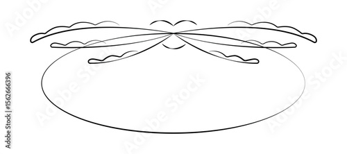 Blank template for text, isolated text box, vector ornaments - illustration