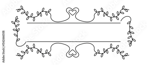 Blank template for text, isolated text box, vector ornaments - illustration