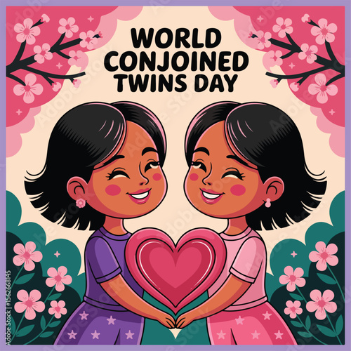 "Celebrate unity and strength on World Conjoined Twins Day, honoring shared journeys and remarkable resilience.