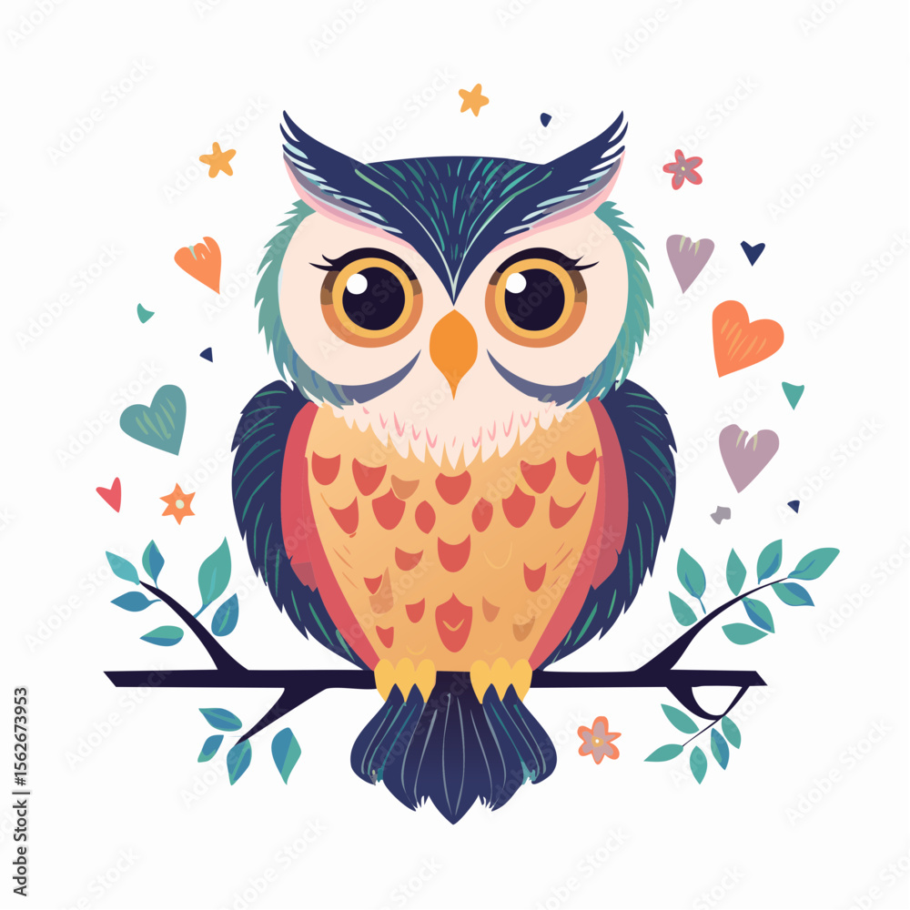 Fototapeta premium かわいいフクロウ