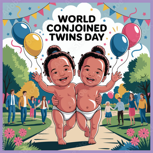 "Celebrate unity and strength on World Conjoined Twins Day, honoring shared journeys and remarkable resilience.