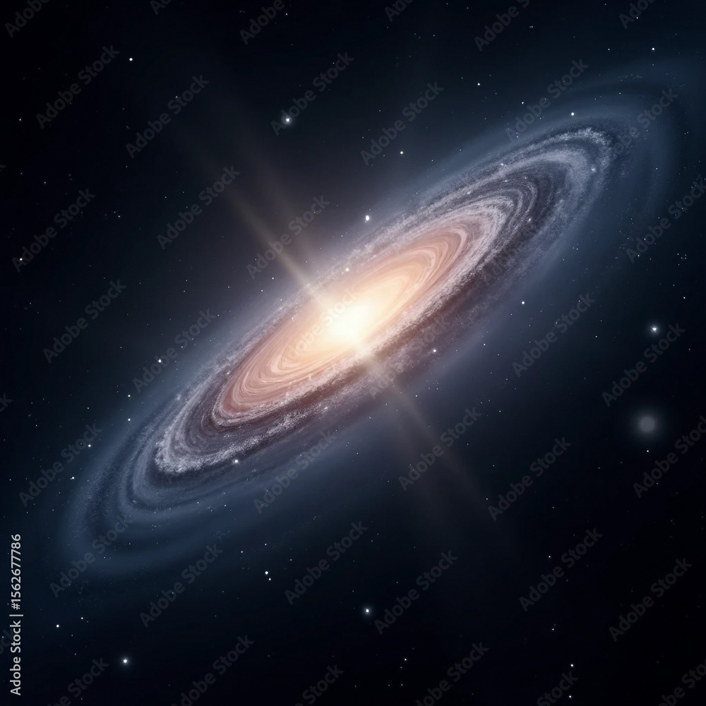 Fototapeta premium Bright Core Spiral Galaxy