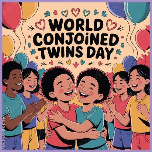 "Celebrate unity and strength on World Conjoined Twins Day, honoring shared journeys and remarkable resilience.
