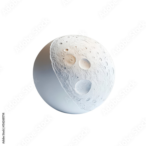 Stunning Lunar Surface with Craters and Shadows Against Dark Backdrop in Space