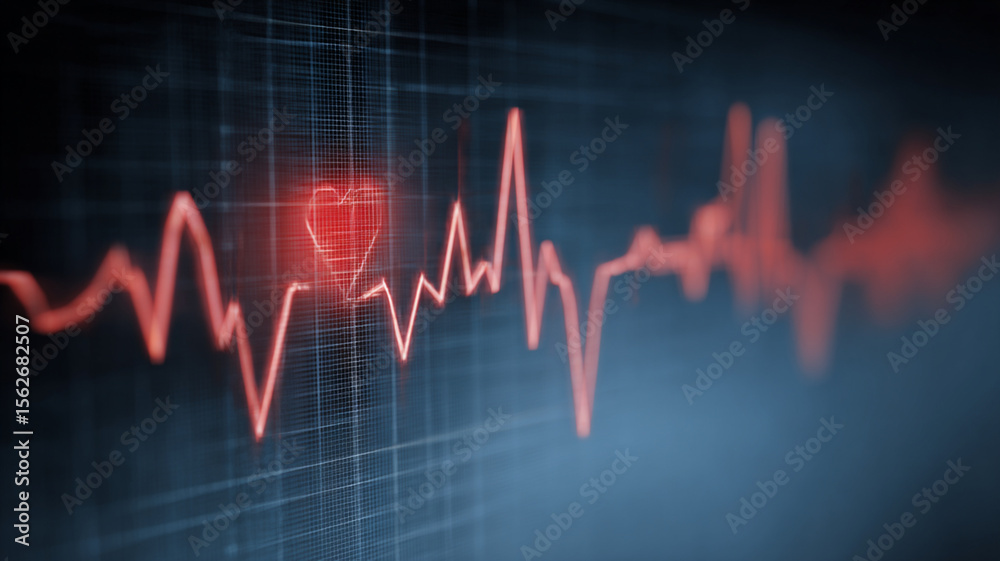 Fototapeta premium heart beat cardiogram