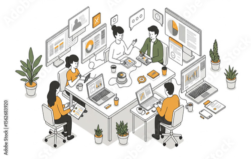 Business Team Working on Project Collaboration