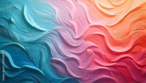 wave pattern gradient wall background with pastel color