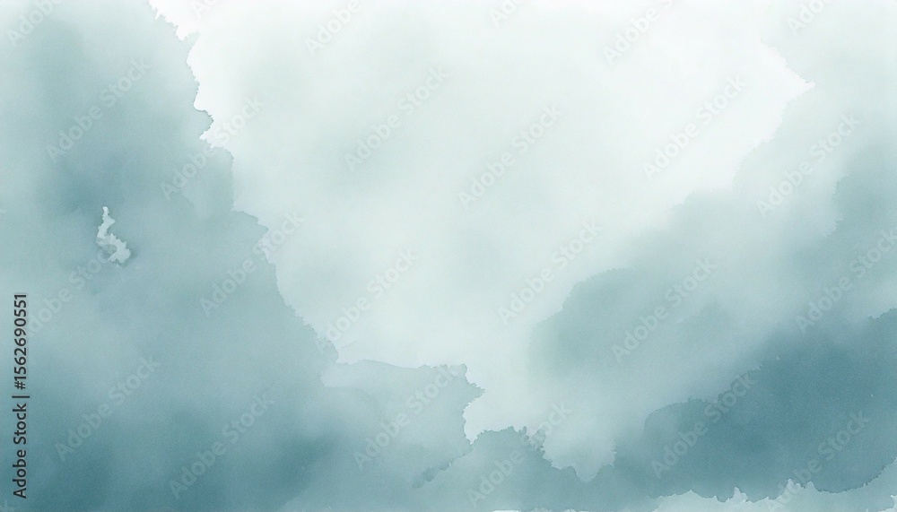 Obraz premium Watercolor painting light gray fog effect background