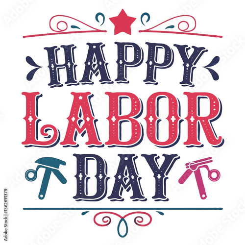 Bold Typography T-Shirt Designs for Labor Day USA – Celebrate American Workers in Style