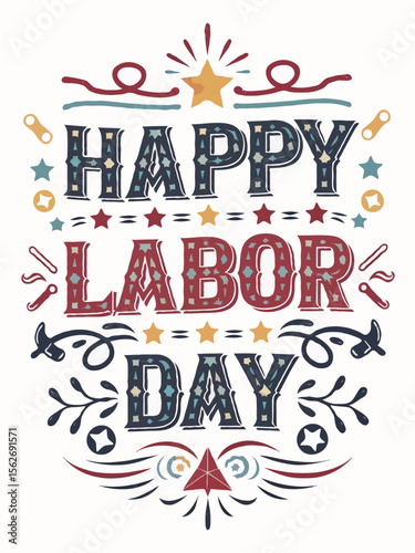 Bold Typography T-Shirt Designs for Labor Day USA – Celebrate American Workers in Style