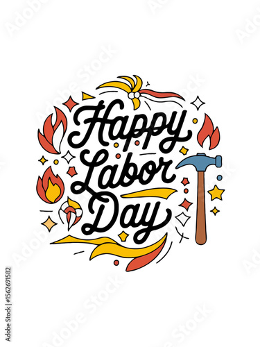 Bold Typography T-Shirt Designs for Labor Day USA – Celebrate American Workers in Style