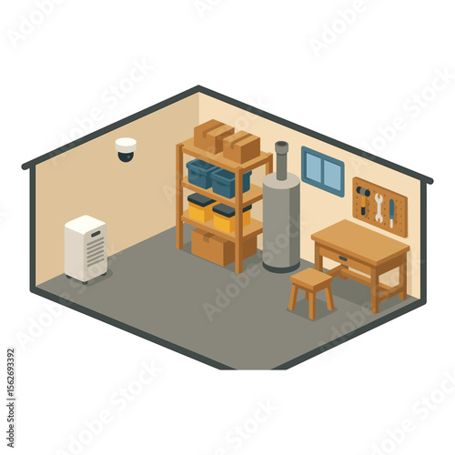 Smart Home Laundry Room with IoT Devices