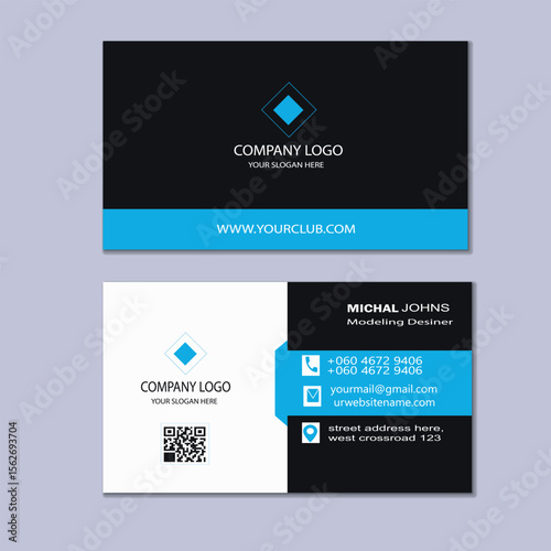modern business card design and text effect