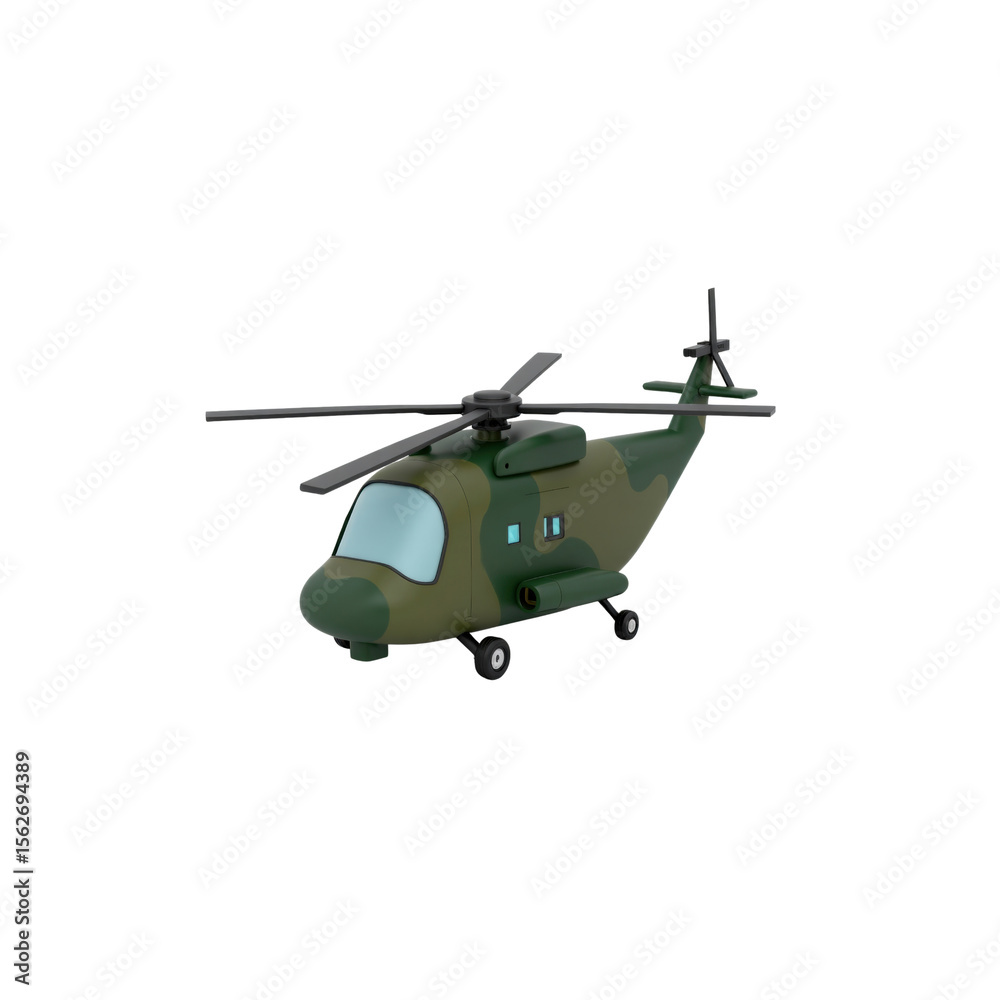 Fototapeta premium 3D military helicopter 