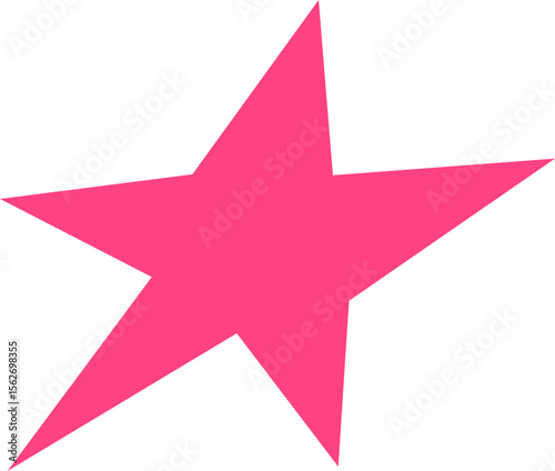 Cuadro en lienzo Angled Five Point Star With Skewed Form