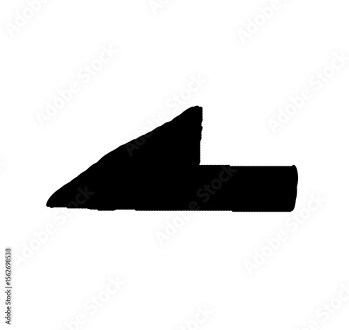 Doodle emphasis arrow vector. Design arrow line hand drawn icon. Arrow grunge twist curve wave. 