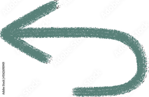 手書きでモスグリーンの戻るアイコン　Adobe Illustrator Artwork