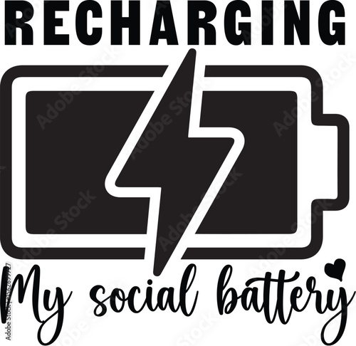 recharging my social battery SVG