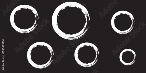 Halftone circular dotted frames set. Circle dots texture isolated on white background. Spotted spray texture.eps 10.