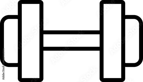Dumbbell fitness gym exercise weight training workout strength equipment icon. Dumbbell icon representing fitness gym exercise weight training and strength equipment perfect for workout or health