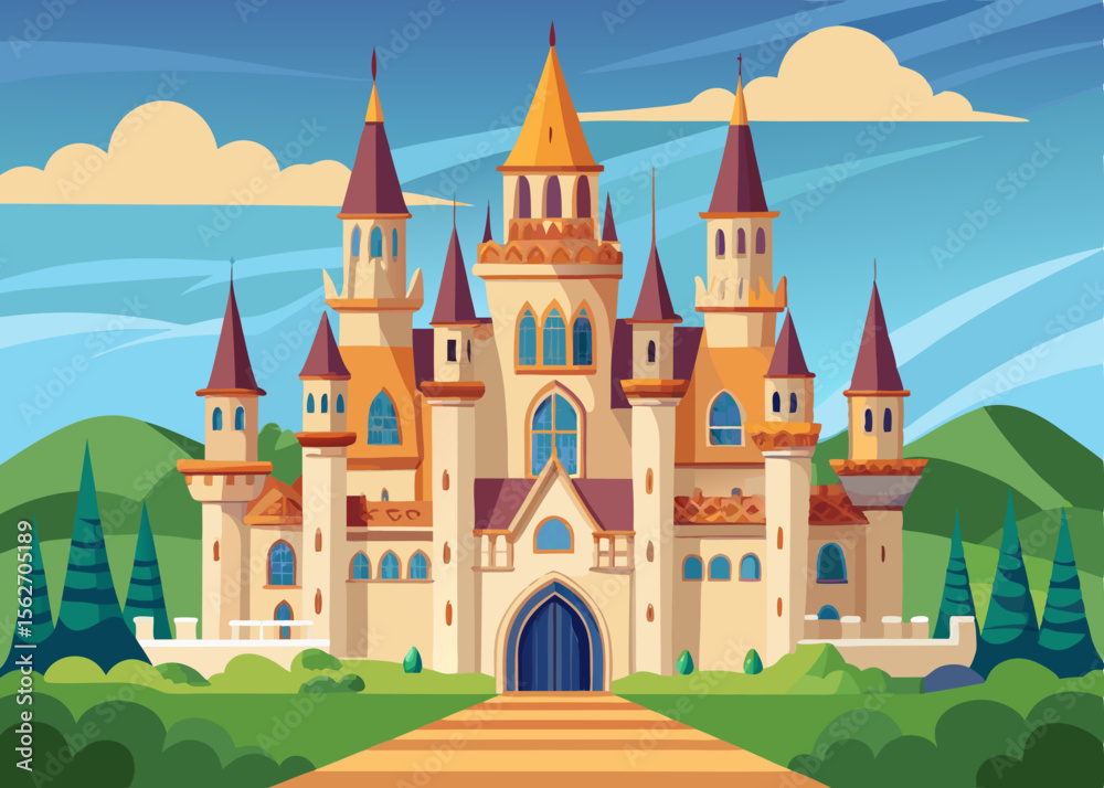 Fototapeta premium castle illustration