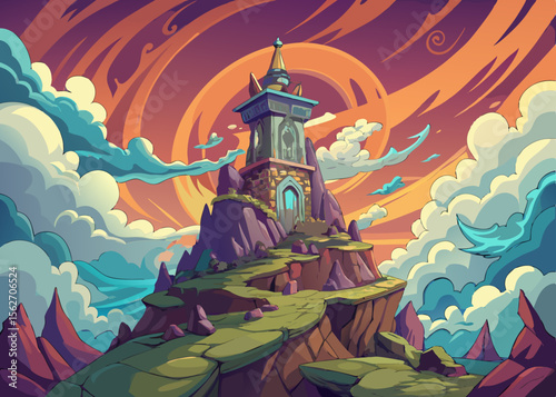 fantasy world illustration