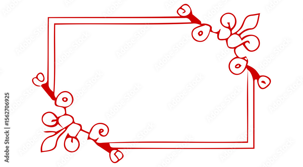 Hand-drawn red frame PNG. Sketchy rectangular border with ornamental corners. Simple decorative text box for invitations or notes, isolated on transparent background. Hand-drawn red frame PNG. Sketchy rectangular border with ornamental corners. Simple decorative text box for invitations or notes, isolated on transparent background.