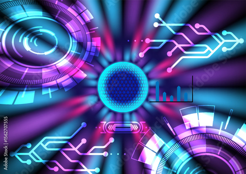 Multi-colored light circle