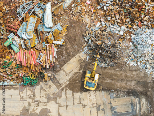 Industrial Recycling Plant Aerial View