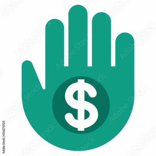 Hand holding a golden dollar symbol, representing financial success and investment in the global economy