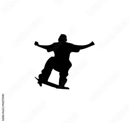 Silhouette of a skateboarder performing a trick.