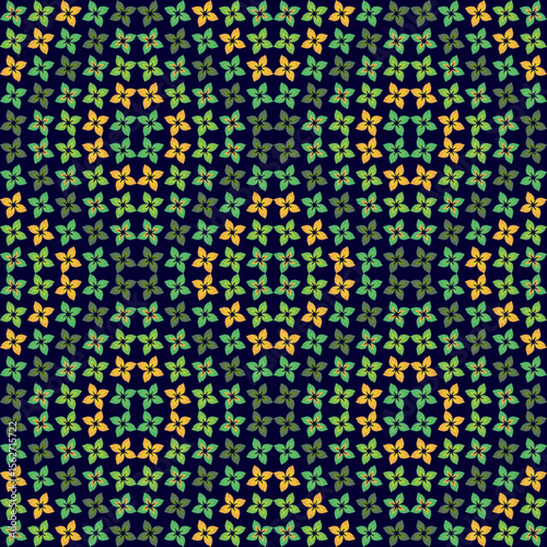 Floral pattern decorated with ikat