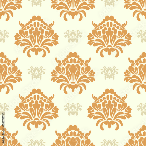 Elegant Damask Floral Ornament Repeatable Banners Texture