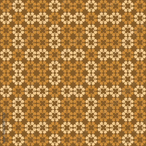 Floral pattern decorated with ikat