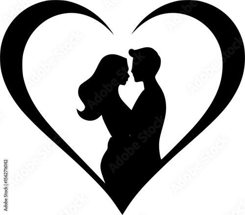 silhouette of a couple